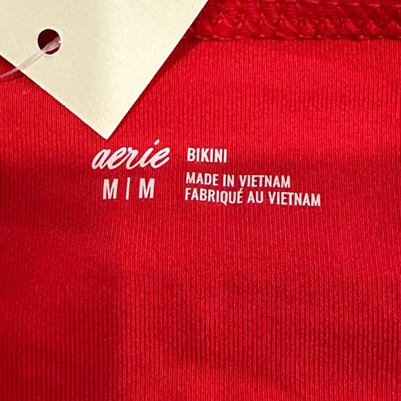 aerie bikini bottom red high waist. size  S - Picture 6 of 8